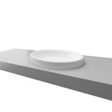 Coast 495mm Gloss White Oval Semi-inset Basin